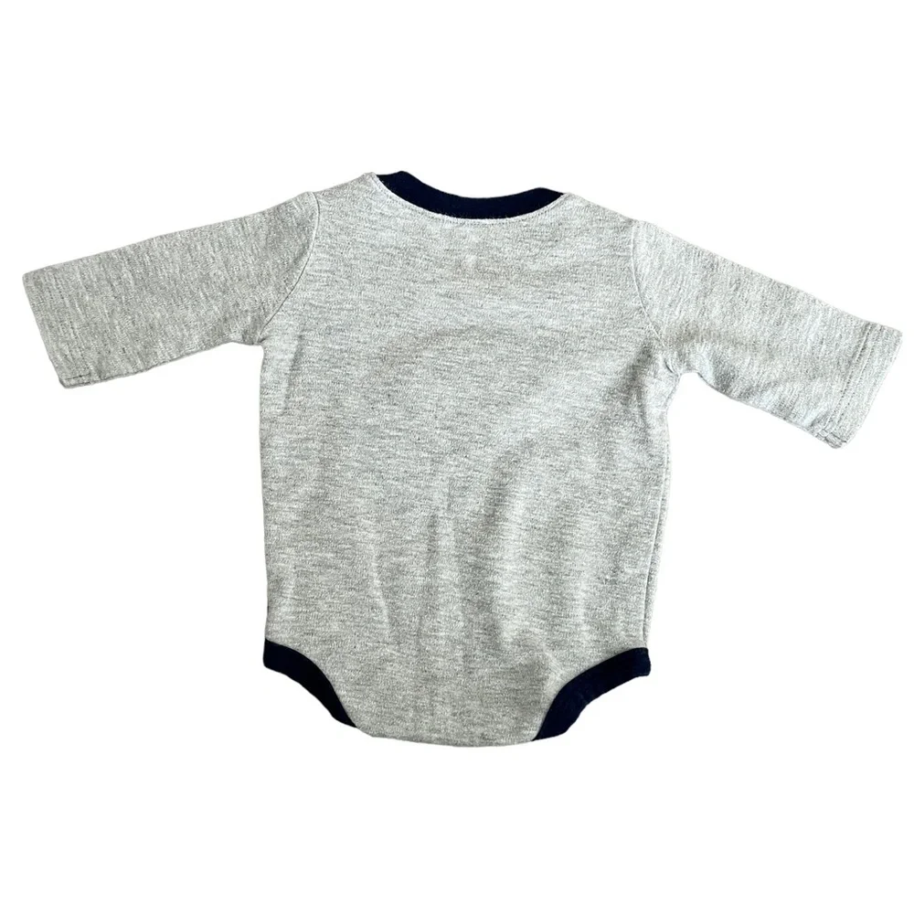 Lot of (4) Newborn Baby Boy One Pieces - Carters Circo‎ & Faded Glory - Sports!